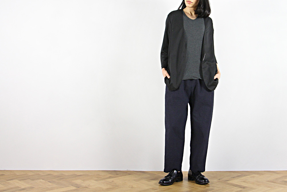 NO CONTROL AIR/ノーコントロールエアー/リヨセル クリスピー天竺カーディガン/20SS/XS/ユニセックス/トープグレー/ブラック/S0-NC082TD