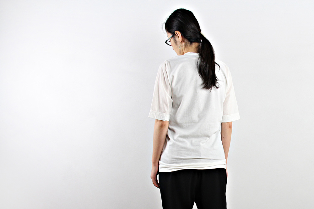 FIRMUM/フィルマム/トルファンコットン アムンゼン調ニット 5分袖Tシャツ/38/レディース/2色/S7-F092T