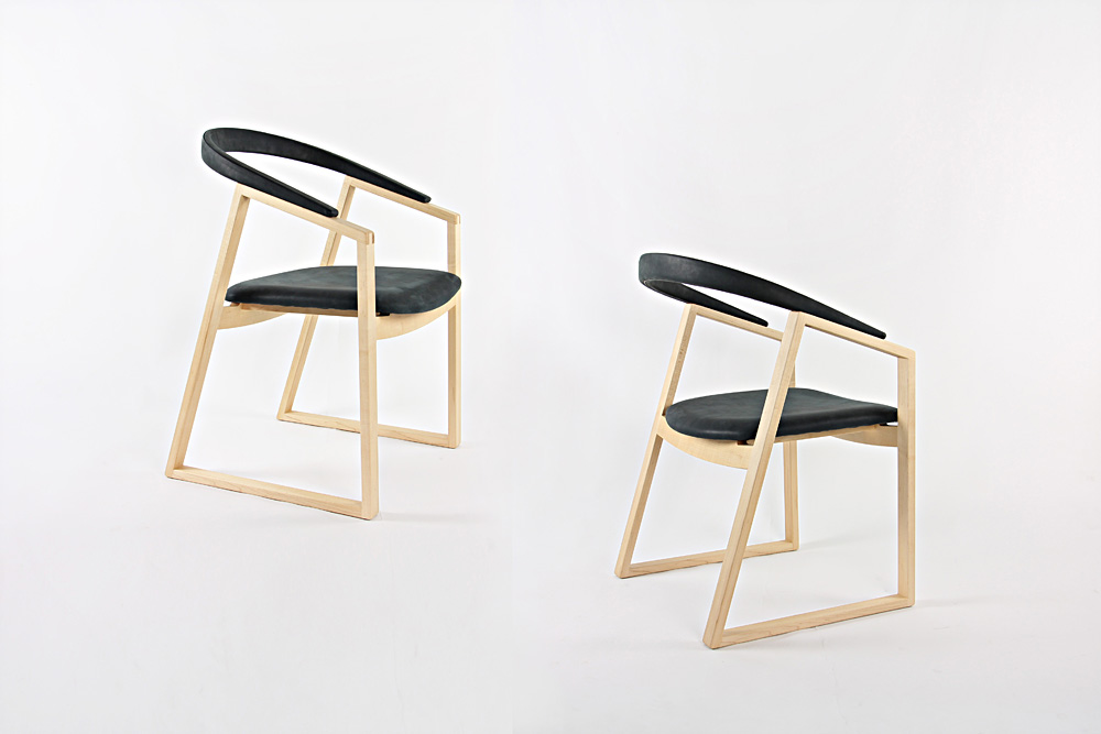 宮崎椅子製作所 / C chair (シー チェア ) / 小泉誠 / アームチェア / 背無垢 / 背革張