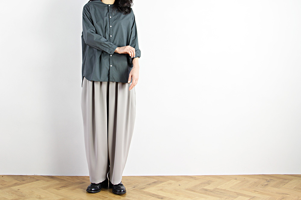 NO CONTROL AIR/ノーコントロールエアー/コンパクトコットン ライトタイプライター ノーカラーシャツ/2019ss/XS/ユニセックス/S9-NC013SF