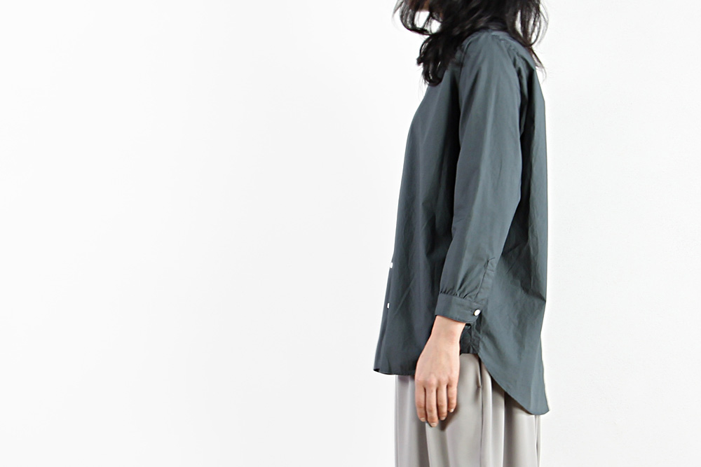 NO CONTROL AIR/ノーコントロールエアー/コンパクトコットン ライトタイプライター ノーカラーシャツ/2019ss/XS/ユニセックス/S9-NC013SF