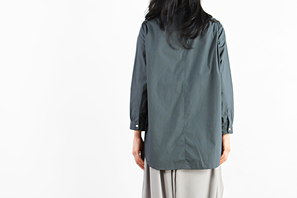NO CONTROL AIR/ノーコントロールエアー/コンパクトコットン ライトタイプライター ノーカラーシャツ/2019ss/XS/ユニセックス/S9-NC013SF