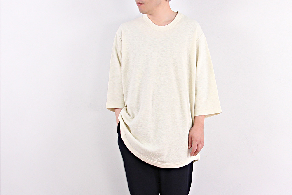 FIRMUM/フィルマム/スラブコットン糸サーフニット7分袖Tシャツ/2019ss/M/ユニセックス/S9-FR072T6