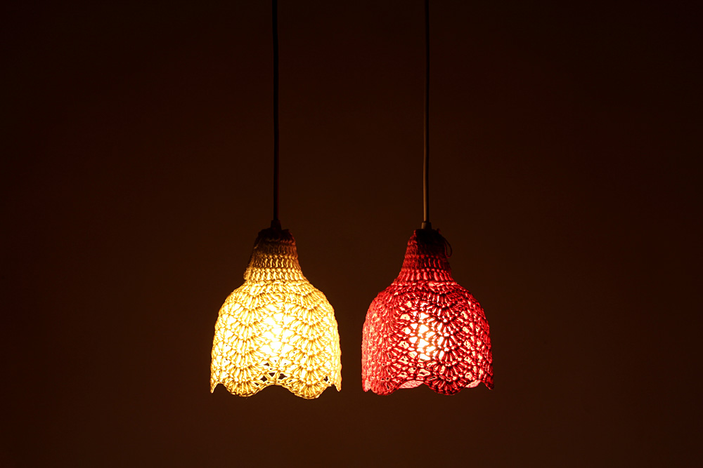 Electricwig / エレクトリックウィグ / Knitted Lampshade (ニッテッド ランプシェード) / 手編みのランプシェード(棒針)