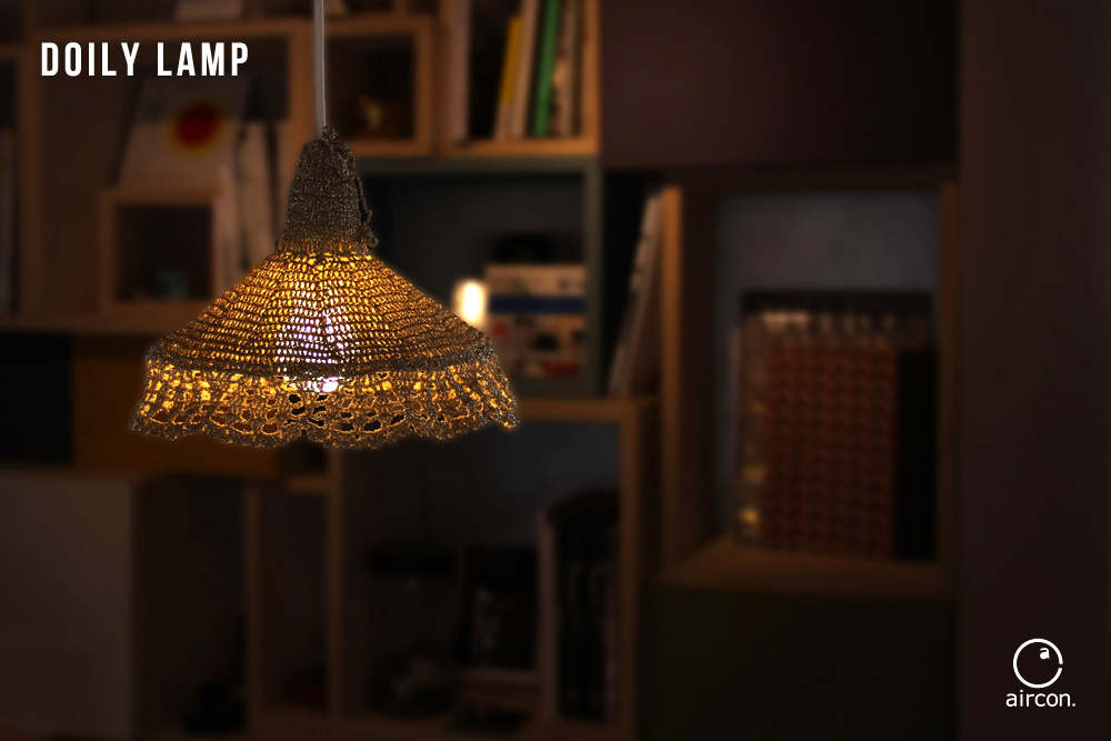Doily Lamp (ドイリー・ランプ) / 手編みレースのランプシェード