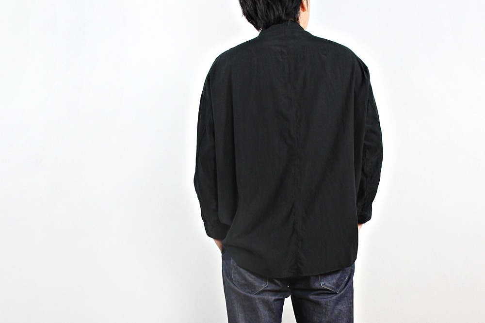 NO CONTROL AIR/キュプラコットン カルゼ織 フィブリル加工 9分袖シャツ/M/ユニセックス/S7-N071SF