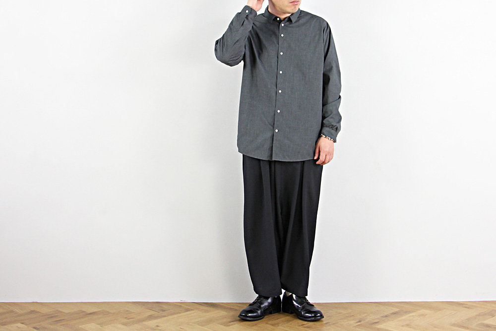 NO CONTROL AIR/ノーコントロールエアー/TC メランジバチスト 長袖シャツ/2019ss/46/メンズ/2色/S9-NC064SF