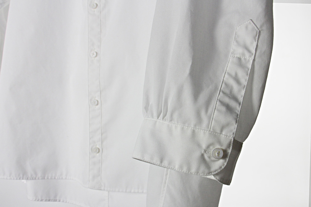 NO CONTROL AIR/ノーコントロールエアー/TC メランジバチスト 7分袖ノーカラーシャツ/2019ss/38/レディース/S9-NC062SF