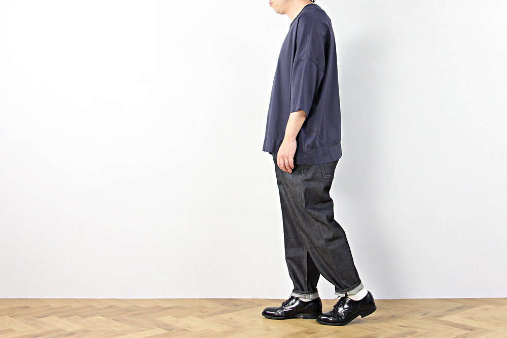 NO CONTROL AIR/ノーコントロールエアー/メニータイムスシルケット&バイオ天竺Tシャツ/20SS/S/M/ユニセックス/アイアンブルー/ブラック/S0-NC132T6