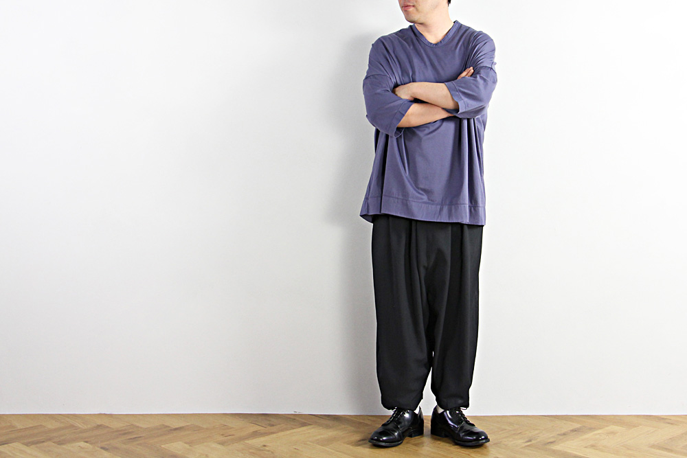 NO CONTROL AIR/ノーコントロールエアー/メニ―タイムスシルケット&バイオ天竺 ドロップショルダー6分袖Tシャツ/2019ss/M/ユニセックス/3色/S9-NC212T6