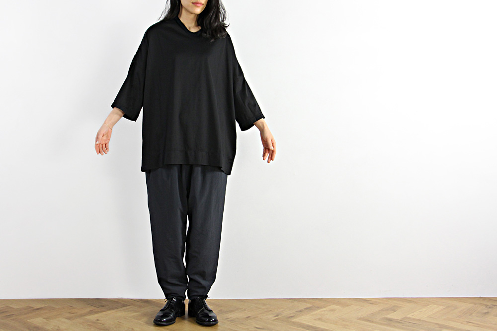 NO CONTROL AIR/ノーコントロールエアー/メニ―タイムスシルケット&バイオ天竺 ドロップショルダー6分袖Tシャツ/2019ss/M/ユニセックス/3色/S9-NC212T6