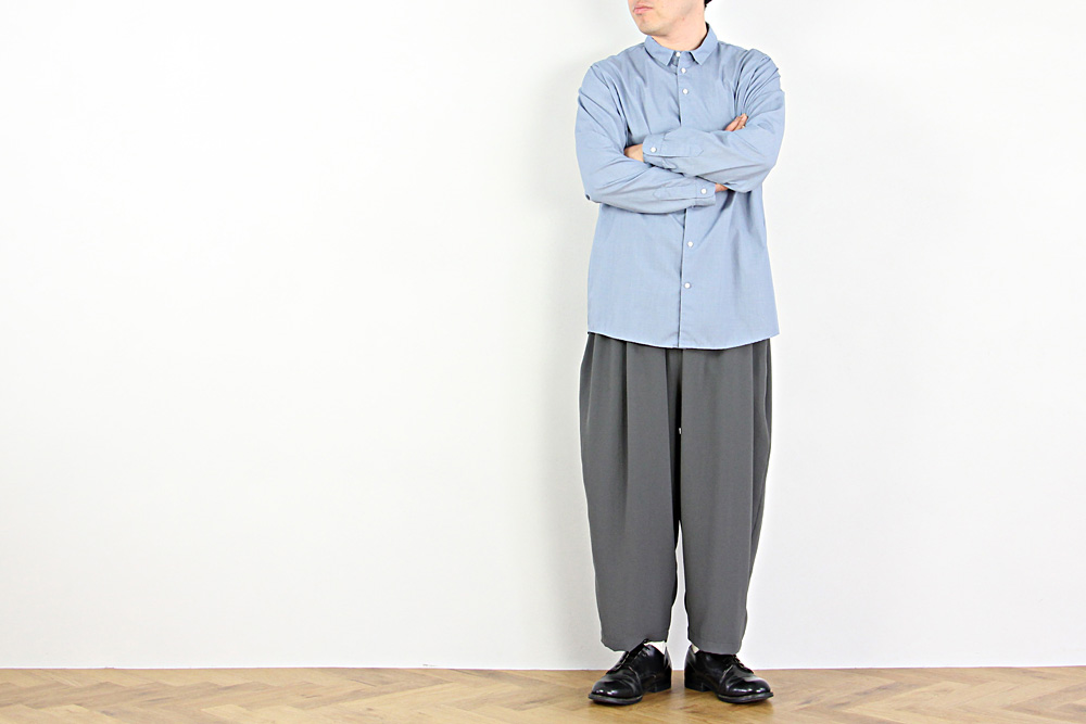 NO CONTROL AIR/ノーコントロールエアー/ポリエステルシフォン ウォッシュライク加工 ワイドギャザーイージーパンツ/2019ss/XS/S/ユニセックス/S9-NC231PF