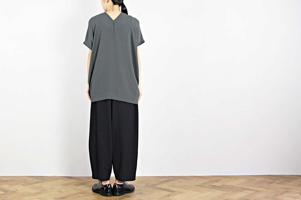 NO CONTROL AIR/ノーコントロールエアー/ポリエステルシフォン ウォッシュライク加工 フレンチスリーブプルオーバー/019ss/38/レディース/2色/S9-NC235PO