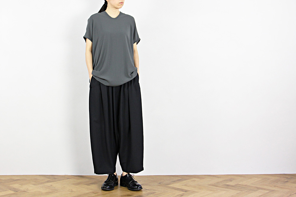 NO CONTROL AIR/ノーコントロールエアー/ポリエステルシフォン ウォッシュライク加工 フレンチスリーブプルオーバー/019ss/38/レディース/2色/S9-NC235PO