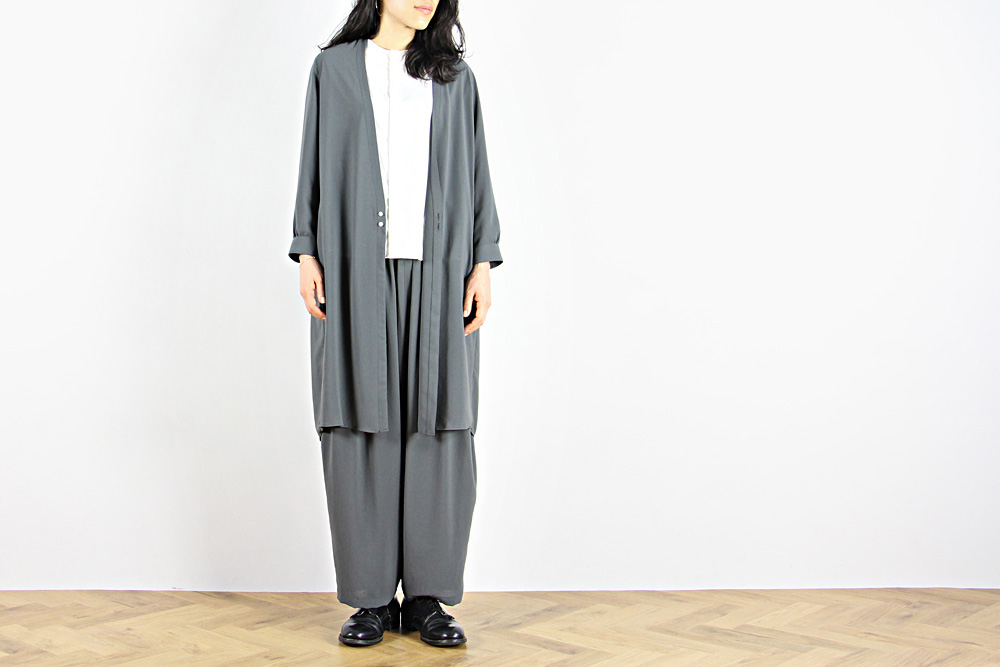 NO CONTROL AIR/ノーコントロールエアー/ポリエステルシフォン ウォッシュライク加工 ロングカーディガン/2019ss/38/レディース/2色/S9-NC234SC