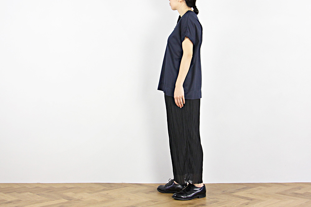 NO CONTROL AIR ( ノーコントロールエアー ) / 50d ポリエステル 天竺 ランダムプリーツ ロングスカート / 2019ss / [ 38 ・ レディース ]