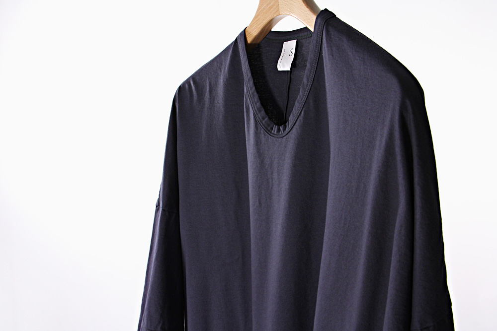 NO CONTROL AIR/ノーコントロールエアー/メニータイムスシルケット&バイオ天竺Tシャツ/20SS/S/M/ユニセックス/アイアンブルー/ブラック/S0-NC132T6
