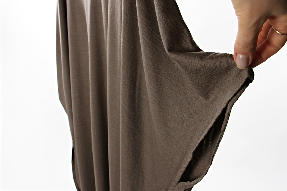NO CONTROL AIR/ノーコントロールエアー/Super 120´s 天竺ロングプルオーバー/19-20AW/36/レディース/ブラウンベージュ/ネイビー/A9-NC137T0
