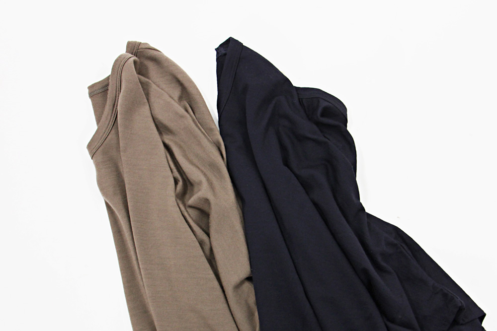 NO CONTROL AIR/ノーコントロールエアー/Super 120´s 天竺ロングプルオーバー/19-20AW/36/レディース/ブラウンベージュ/ネイビー/A9-NC137T0