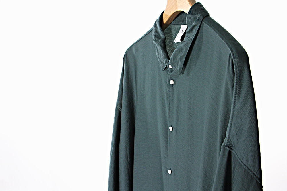 NO CONTROL AIR/ノーコントロールエアー/リヨセル&ナイロン カルゼ長袖シャツ/19-20AW/M/ユニセックス/シャドウグリーン/A9-NC081SF