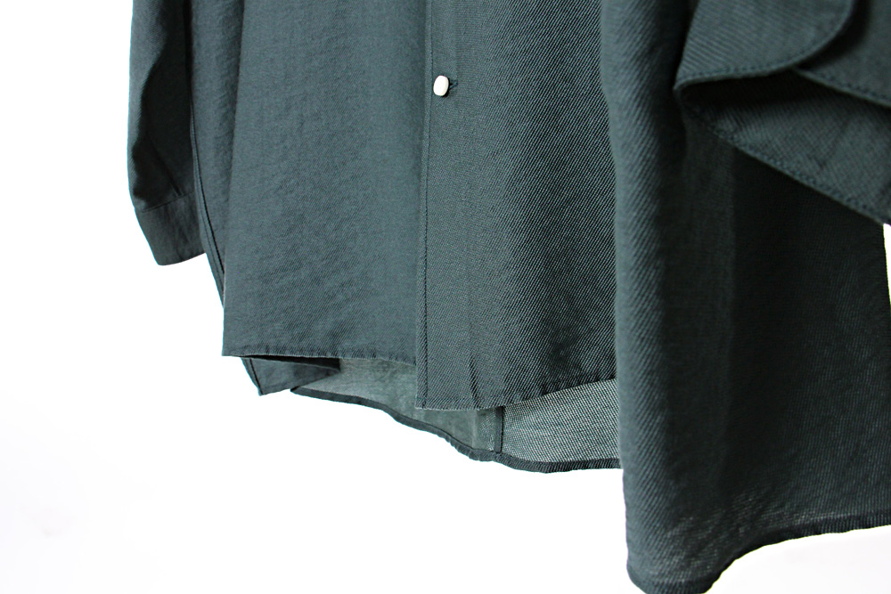 NO CONTROL AIR/ノーコントロールエアー/リヨセル&ナイロン カルゼ長袖シャツ/19-20AW/M/ユニセックス/シャドウグリーン/A9-NC081SF