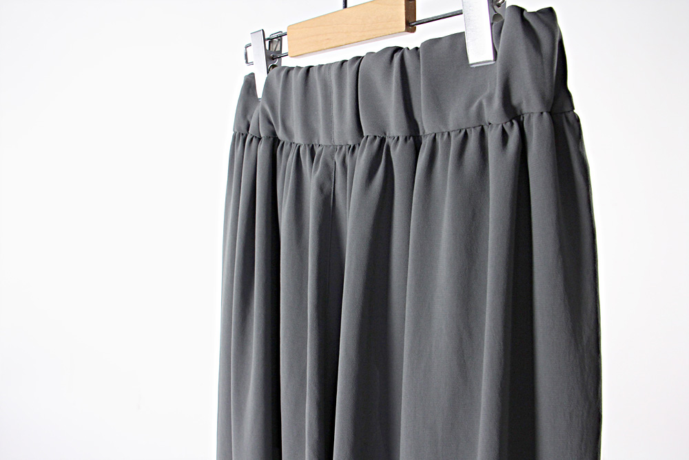 NO CONTROL AIR/ノーコントロールエアー/ポリエステルシフォン ウォッシュライク加工 ワイドギャザーイージーパンツ/2019ss/XS/S/ユニセックス/S9-NC231PF