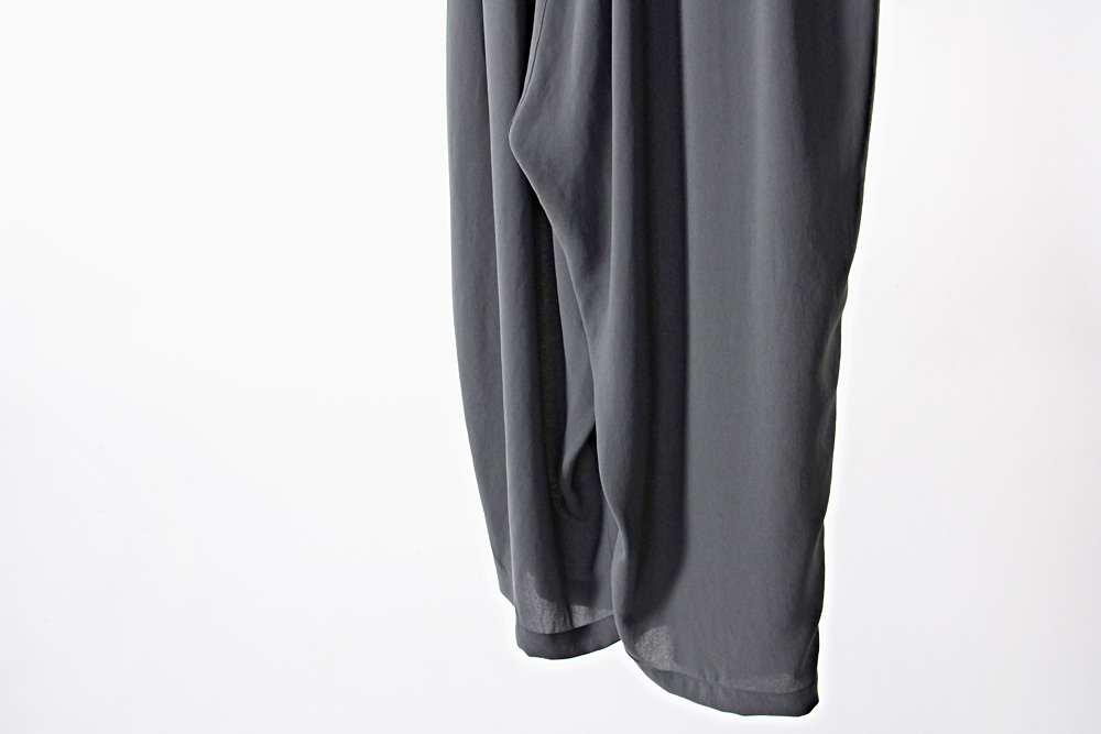 NO CONTROL AIR/ノーコントロールエアー/ポリエステルシフォン ウォッシュライク加工 ワイドギャザーイージーパンツ/2019ss/XS/S/ユニセックス/S9-NC231PF