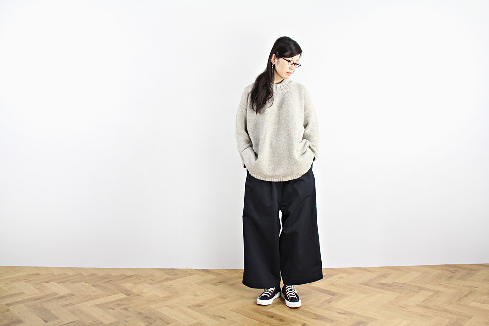 FIRMUM/フィルマム/コットン ドビーコード 微起毛 ワイドパンツ/XS/ユニセックス/A7-F133PF