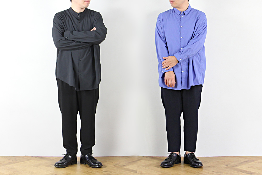 NO CONTROL AIR/ノーコントロールエアー/アセテート&ポリエステル ライト クレープダブルクロス テーパードパンツ/定番/S/M/L/ユニセックス/NK-NC902PF