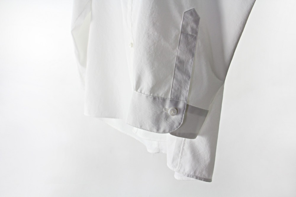 NO CONTROL AIR/ノーコントロールエアー/マットポリエステル タイプライター長袖シャツ/20-21AW/XS/レディース/ホワイト/ブラック/CW_NC011SF