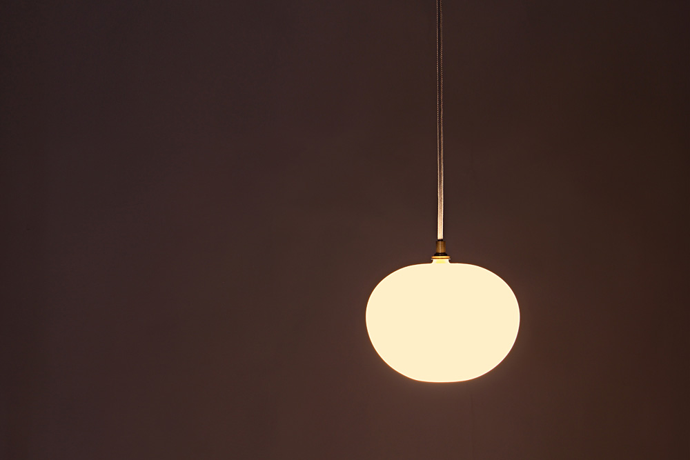 qualia-glassworks/クオリアグラスワークス/glass pendant-light circle whiteガラスペンダントライト/林亜希子/作家/岐阜