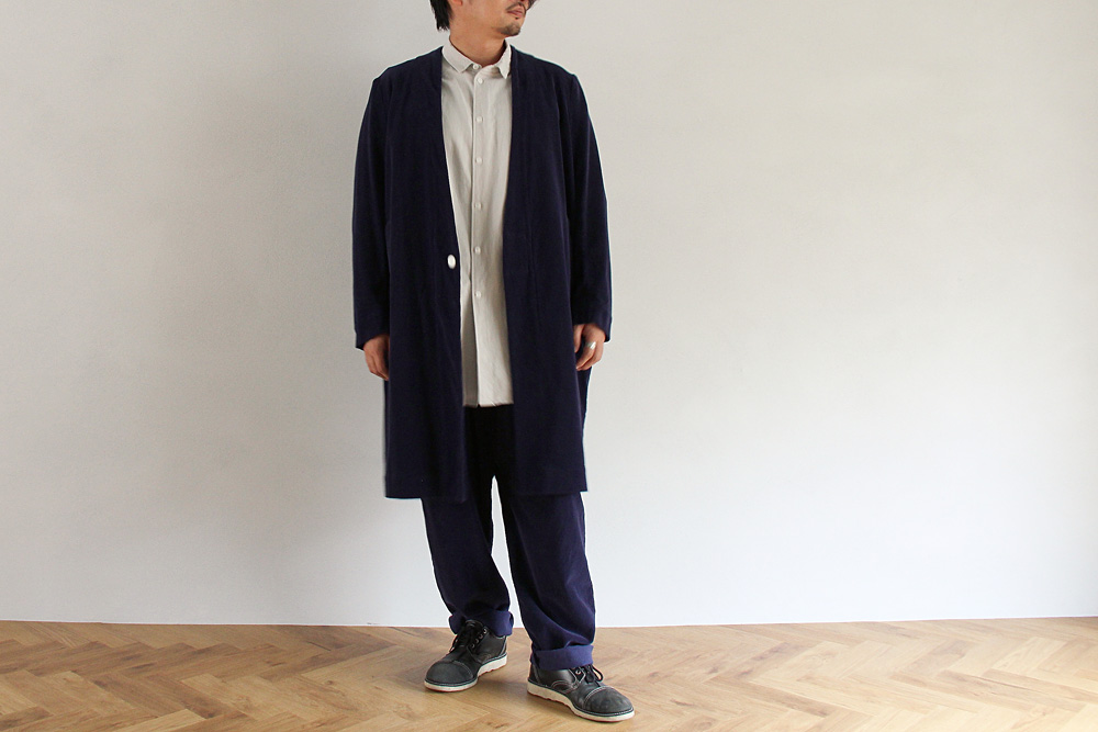 FIRMUM/フィルマム/小釜染め シュリンクコットン オックス ワイドシャツ/M/ユニセックス/2色/A6-F021S