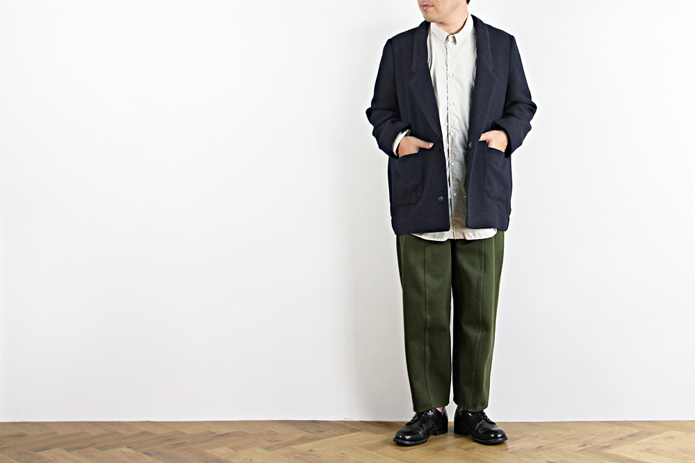 NO CONTROL AIR/ノーコントロールエアー/TC タイプライター長袖シャツ/19-20AW/XS/M/ユニセックス/エクリュベージュ/ヒヤシンスブルー/A9-NC016SF