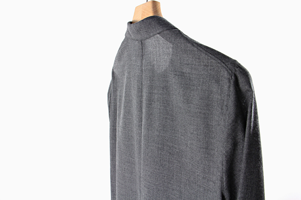 NO CONTROL AIR/ノーコントロールエアー/Super 120´s ウール プレーンガーゼ シャツワンピース/20SS/38/レディース/ダークグレートップ/ネイビー/A0-NC063OP