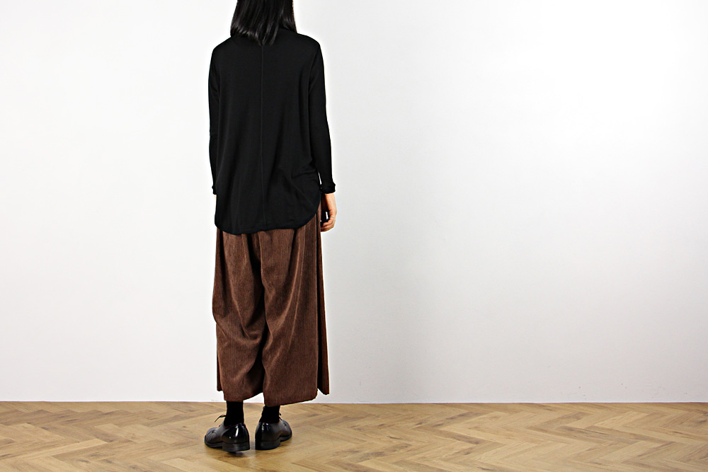 NO CONTROL AIR/ノーコントロールエアー/ポリエステル コーデュロイ ワイドパンツ/20-21AW/XS/ユニセックス/ナチュラル/マロン/A0-NC113PF