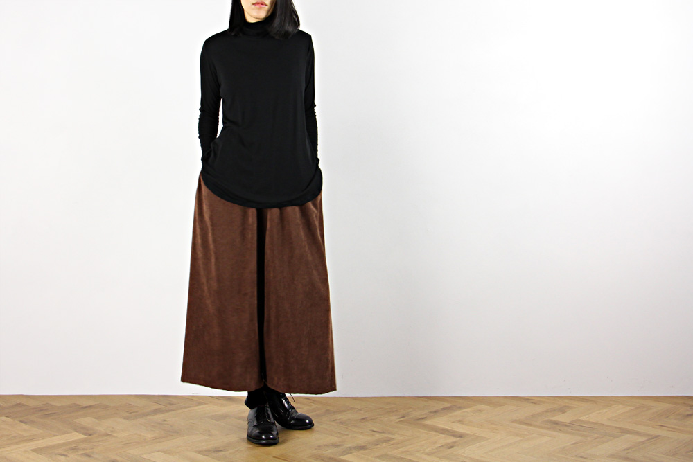 NO CONTROL AIR/ノーコントロールエアー/ポリエステル コーデュロイ ワイドパンツ/20-21AW/XS/ユニセックス/ナチュラル/マロン/A0-NC113PF