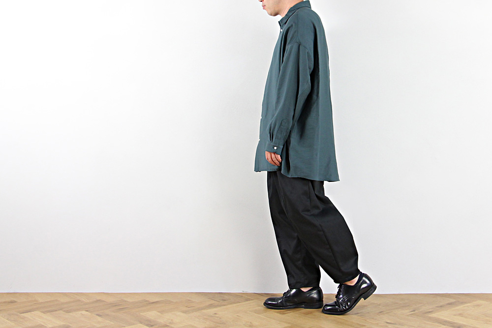 NO CONTROL AIR/ノーコントロールエアー/リヨセル&ナイロン カルゼ長袖シャツ/19-20AW/M/ユニセックス/シャドウグリーン/A9-NC081SF