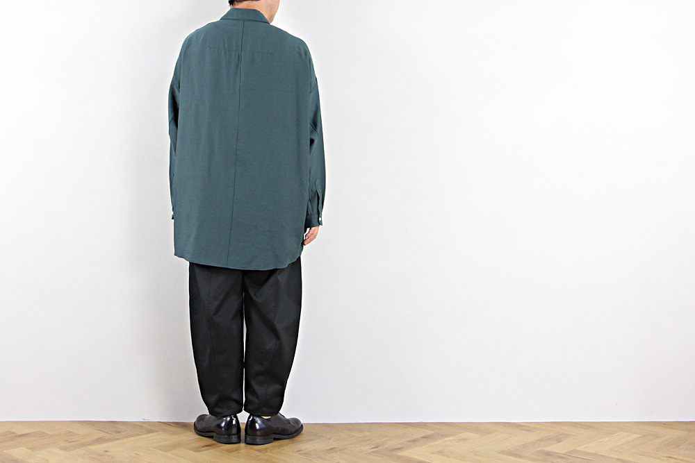 NO CONTROL AIR/ノーコントロールエアー/リヨセル&ナイロン カルゼ長袖シャツ/19-20AW/M/ユニセックス/シャドウグリーン/A9-NC081SF
