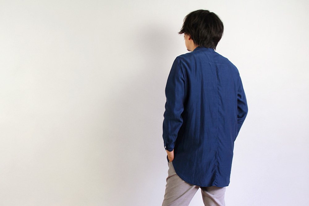 NO CONTROL AIR/ノーコントロールエアー/キュプラコットン カルゼ織 フィブリル加工 9分袖シャツ/XS/M/ユニセックス/2色/A6-N072S