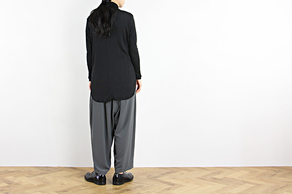 NO CONTROL AIR/ノーコントロールエアー/モダール ベアテレコ タートルネックカットソー/19-20AW/38/レディース/ブラック/A9-NC023TN