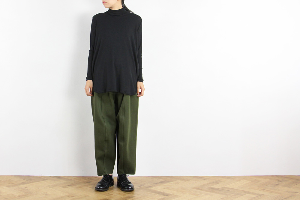NO CONTROL AIR/ノーコントロールエアー/モダール ベアテレコ タートルネックカットソー/19-20AW/38/レディース/ブラック/A9-NC023TN