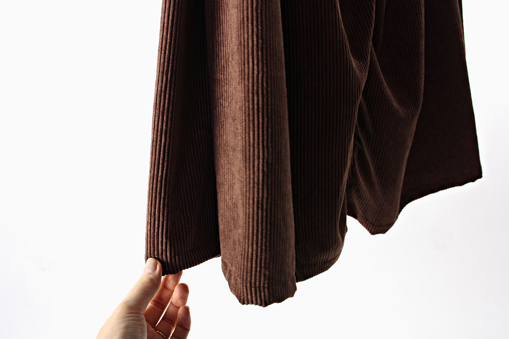 NO CONTROL AIR/ノーコントロールエアー/ポリエステル コーデュロイ ワイドパンツ/20-21AW/XS/ユニセックス/ナチュラル/マロン/A0-NC113PF