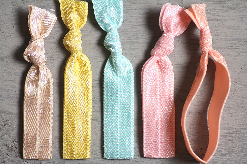 solid color hair ties