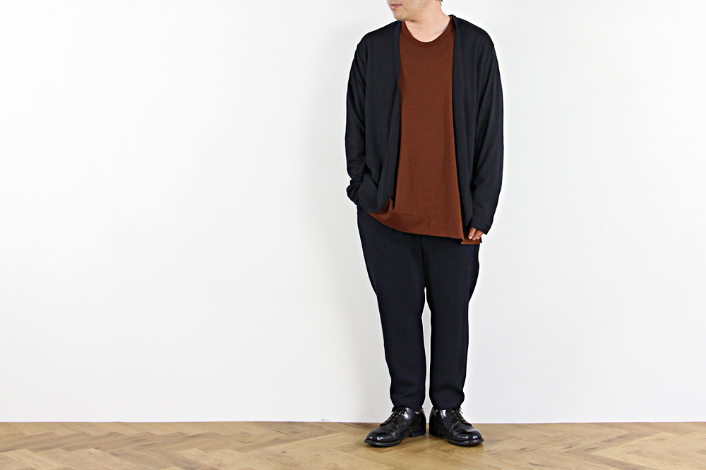 NO CONTROL AIR/ノーコントロールエアー/Super 120´s 天竺カーディガン/19-20AW/XS/M/ユニセックス/バーントオレンジ/ダークグレー/ネイビー/A9-NC135TD