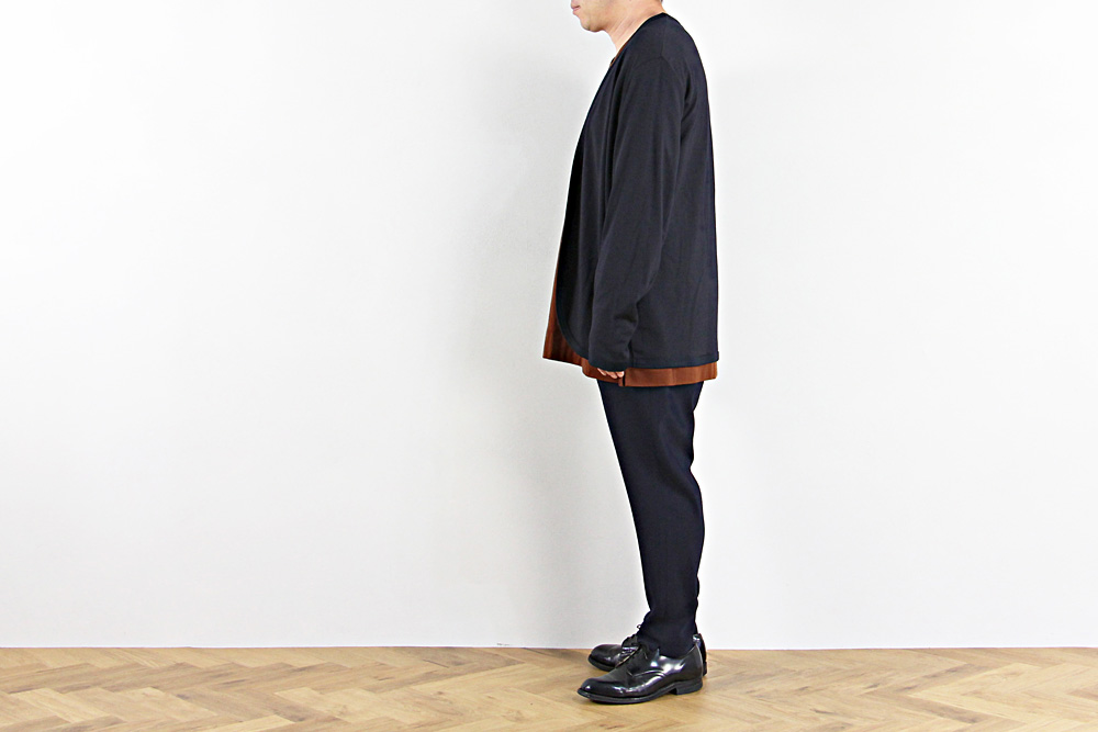 NO CONTROL AIR/ノーコントロールエアー/Super 120´s 天竺カーディガン/19-20AW/XS/M/ユニセックス/バーントオレンジ/ダークグレー/ネイビー/A9-NC135TD
