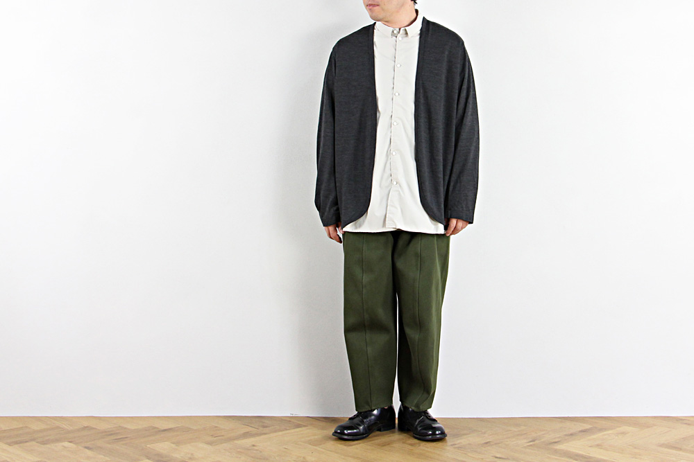 NO CONTROL AIR/ノーコントロールエアー/Super 120´s 天竺カーディガン/19-20AW/XS/M/ユニセックス/バーントオレンジ/ダークグレー/ネイビー/A9-NC135TD