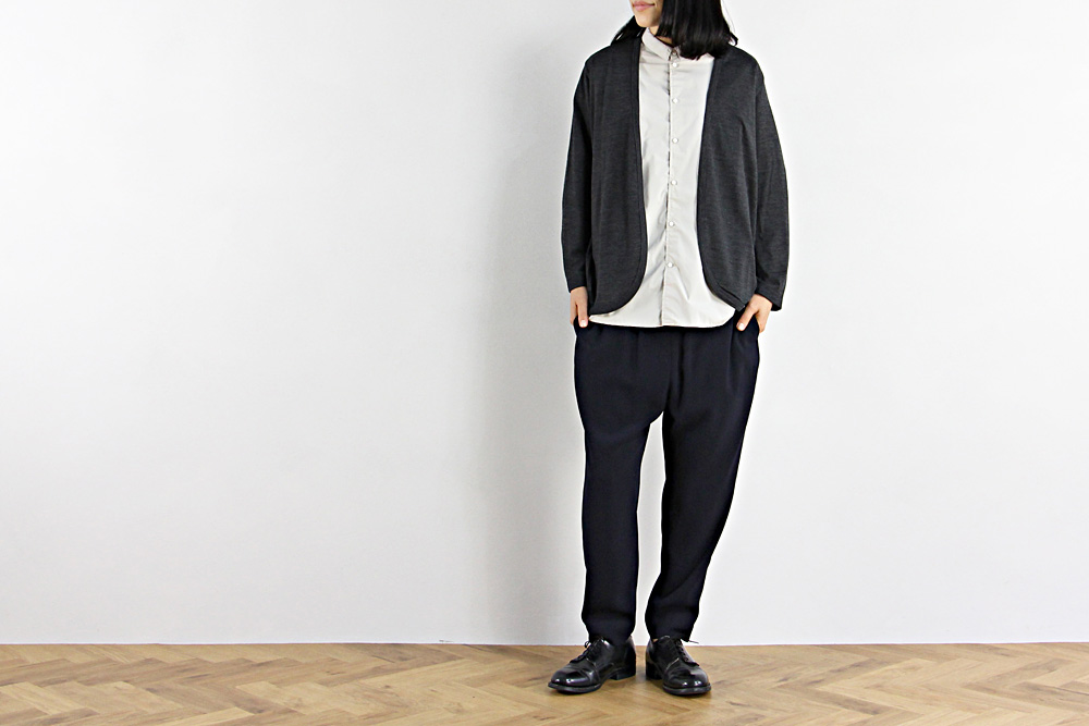 NO CONTROL AIR/ノーコントロールエアー/Super 120´s 天竺カーディガン/19-20AW/XS/M/ユニセックス/バーントオレンジ/ダークグレー/ネイビー/A9-NC135TD