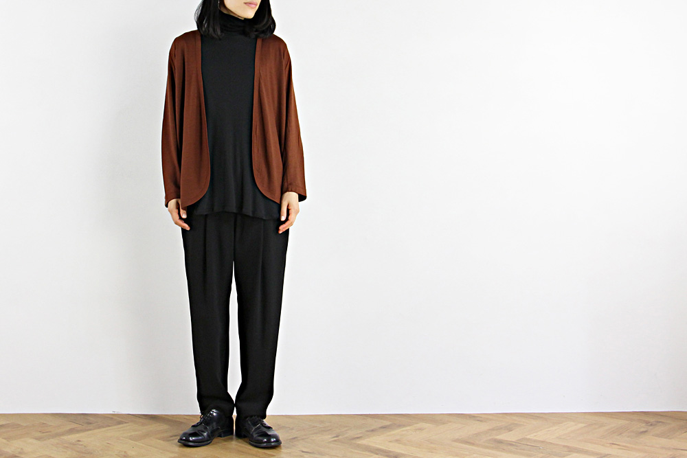 NO CONTROL AIR/ノーコントロールエアー/Super 120´s 天竺カーディガン/19-20AW/XS/M/ユニセックス/バーントオレンジ/ダークグレー/ネイビー/A9-NC135TD