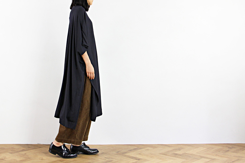 NO CONTROL AIR/ノーコントロールエアー/Super 120´s 天竺ロングプルオーバー/19-20AW/36/レディース/ブラウンベージュ/ネイビー/A9-NC137T0