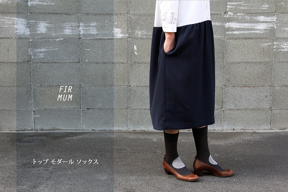 FIRMUM/フィルマム/トップ モダール クルー丈ソックス/レディース/FA15044